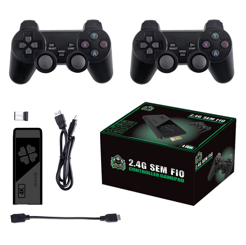 TV Video Game Console 4K HD Output 20000 Retro Games Console Emulator 2.4G Wireless Controller Video Stick Lite